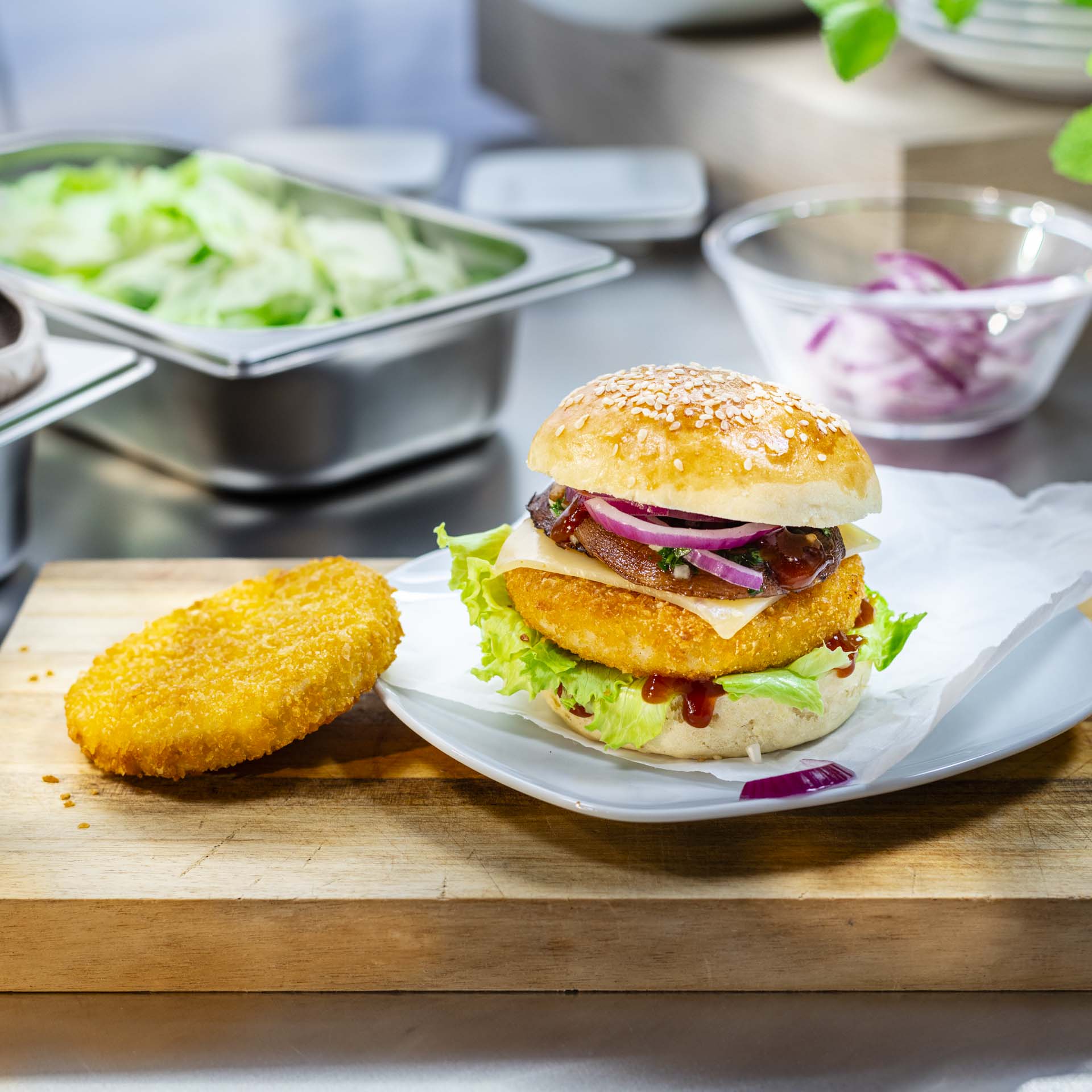 Crispy Portobello Burger from the Field - Foodservice EN